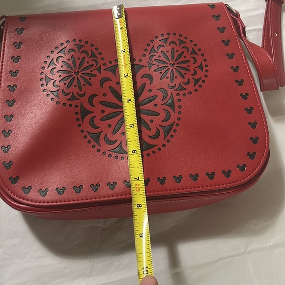 NWOTs Vera Bradley x Disney Parks Red Mickey Mouse Laser Cut Faux Leather Bag - Picture 11 of 15